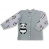 Kojenecký kabátek, bunda a vesta kojenecký bavlněný kabátek Panda šedá