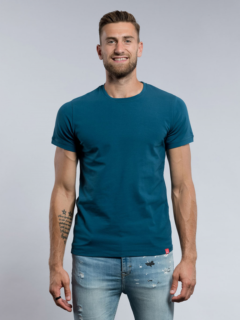 CityZen pánské pánské tričko proti pocení CityZen modrozelené s elastanem