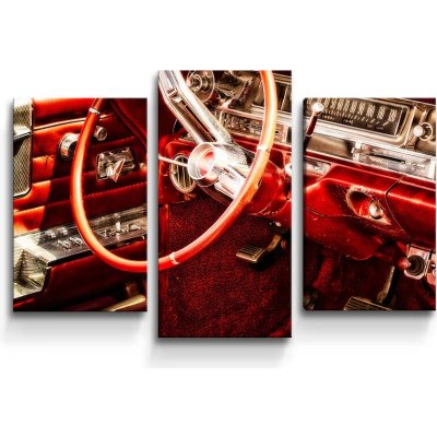 Sablio Obraz - 3-dílný Interiér automobilu - 75x50 cm – Hledejceny.cz