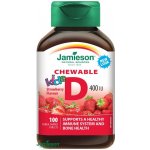 Jamieson Vitamín D3 Kids 400 IU tablety na cucání s příchutí jahody pro děti 100 tablet – Hledejceny.cz