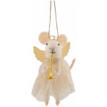 Sass & Belle Angel Mouse Playing the Trumpet vánoční ozdoba béžová – Hledejceny.cz