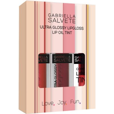 Gabriella Salvete Ultra Glossy Lipgloss & Lip Oil lesk na rty Ultra Glossy Lipgloss 4 ml 05 + lesk na rty Ultra Glossy Lipgloss 4 ml 03 + olej na rty Lip Oil Tint 2,7 ml 03 dárková sada