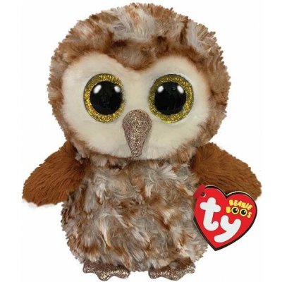 TY Inc Meteor Beanie Boos Percy hnědo bílá sova 15 cm – Zbozi.Blesk.cz