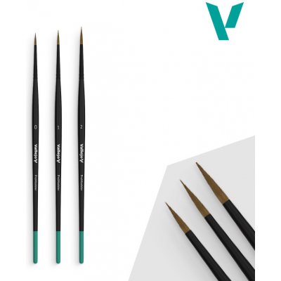 Set Štětců Vallejo Pro Modeler B01991 Design Set Natural Hair 0, 1, 2 – Zboží Živě