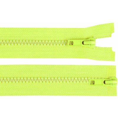 Zip kostěný No 5 dělitelný 2 jezdce / dvoucestný 75 cm bundový, malé, 229 žlutá neon – Hledejceny.cz