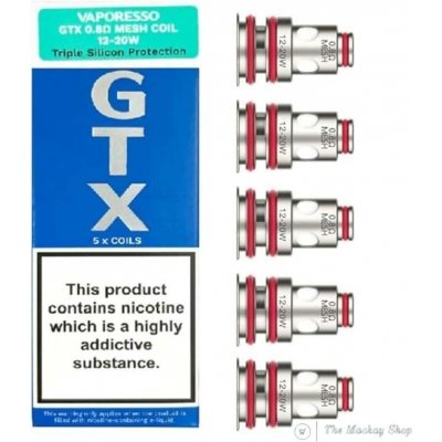 Vaporesso GTX MESH Coil New Version 0.8 ohm 5 ks – Hledejceny.cz