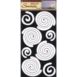 Anděl Přerov Samolepky na zeď spirály bílé, 60x32 cm – Zboží Mobilmania