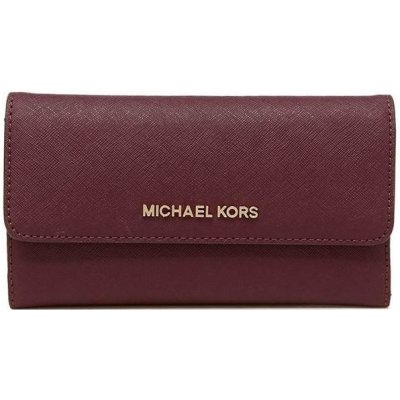 Michael Kors Trifold saffiano leather peněženka merlot – Zbozi.Blesk.cz