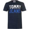 Pánské Tričko Tommy Hilfiger Jeans College Logo Iris Black