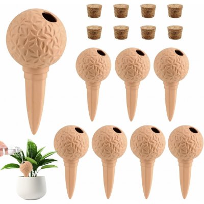 EXLECO hliněné zavlažovací kužely se zátkou, 8 ks × 185 ml 16494 – Hledejceny.cz