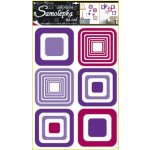 Anděl 1064 samolepící dekorace fialové čtverce 70x42cm – Hledejceny.cz