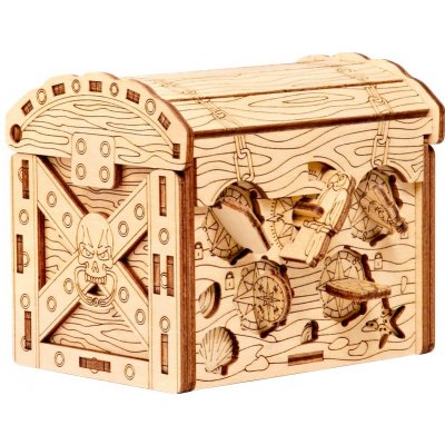 EscapeWelt Dřevěný hlavolam Pirátská truhla – Zboží Dáma