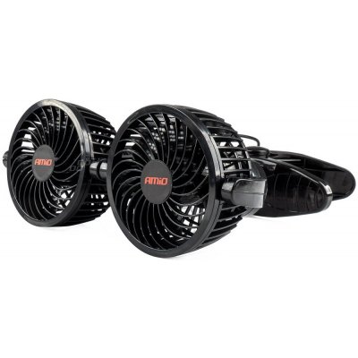 Amio Ventilátor do auta 12V 100 mm na klips, dvojitý | | Zboží Auto