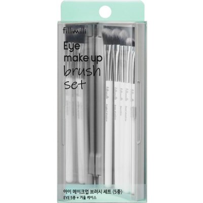 Fillimilli sada štětců pro oční make-up v pouzdru se zrcátkem 5 ks – Zboží Mobilmania