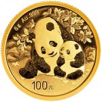 China Mint / Shanghai Mint Zlatá mince 100 Yuan China Panda 8 g – Hledejceny.cz