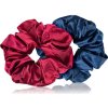 Gumička do vlasů BrushArt Hair Large satin scrunchie set gumičky do vlasů Red & Blue