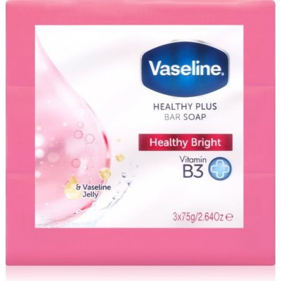 Vaseline Healthy Plus Bar Soap Healthy Bright hydratační tuhé mýdlo 3 x 75 g – Zboží Dáma