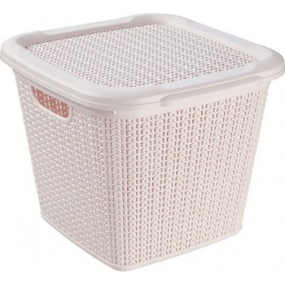 BRILANZ Box ratanový s víkem 15 l, 30 x 30 x 27,5 cm, krémový 43937501 – Zbozi.Blesk.cz