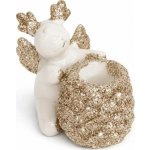 DECOLED Vánoční svícen na stůl keramický 9,5 × 9 × 8 cm, průměr na svíčku 2 cm – Hledejceny.cz