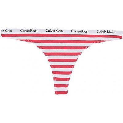 Calvin Klein Thong 1P rainer stripe/cut rose červená – Zboží Mobilmania