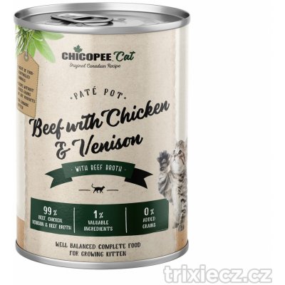 Chicopee KITTEN paté hovězí kuřecí telecí 400 g