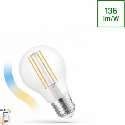 Spectrum LED žárovka GLS 5W E-27 COG 230V CCT+DIMM CLEAR Wi-Fi SMART – Hledejceny.cz