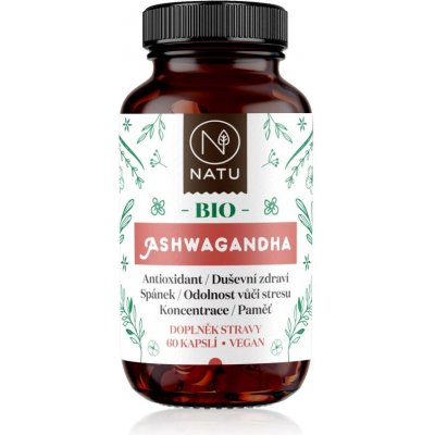 NATU ASHWAGANDHA BIO 60 kapslí – Hledejceny.cz