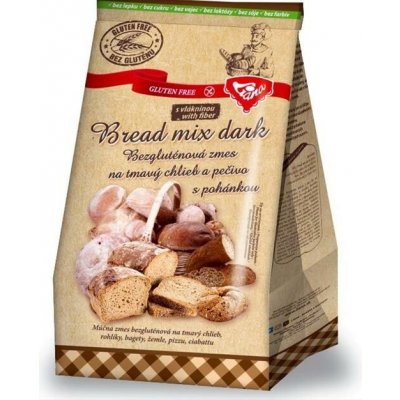 Liána Bread mix dark plv bezlepková směs na tmavý chléb a pečivo s pohankou 1 kg – Zboží Dáma