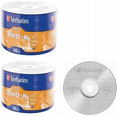 Verbatim DVD-R 4,7GB 16x, Advanced AZO, cakebox, 100ks (43549) – Zboží Živě