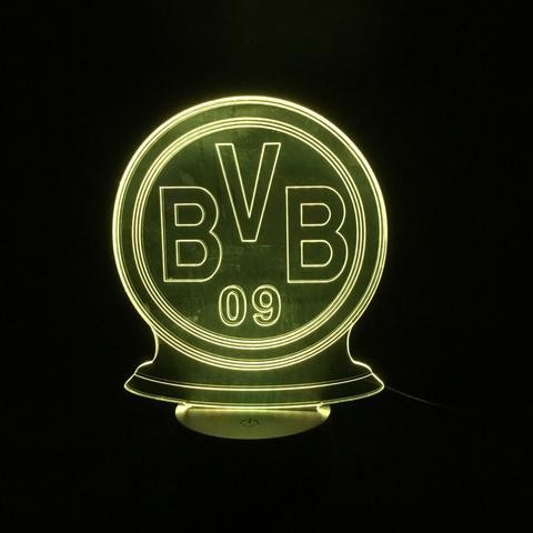Beling Dětská lampa BVB Borussia Dortmund,7 barevná S9178
