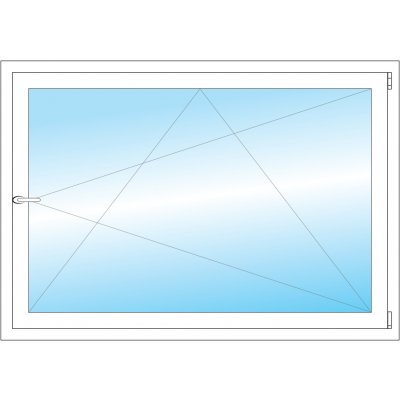OKNA HNED Plastové okno 138x97 cm bílé otevíravé a sklopné pravé – Hledejceny.cz
