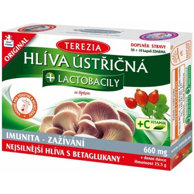 Terezia Company Hlíva ústřičná + laktobacily + vitamin C 60 kapslí