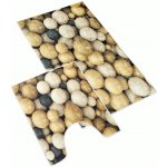 Bellatex Koupelnová 3D tisk sada dřevěné koule 60 x 100 60x50 cm WC – Zboží Mobilmania