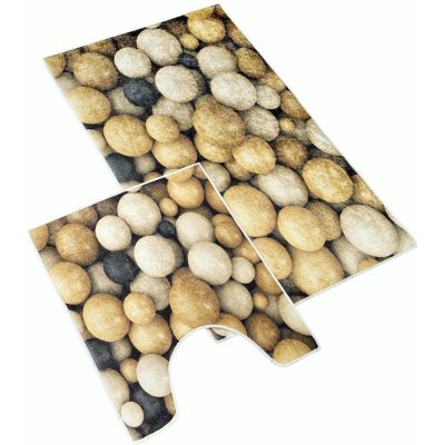 Bellatex Koupelnová 3D tisk sada dřevěné koule 60 x 100 60x50 cm WC – Zboží Mobilmania