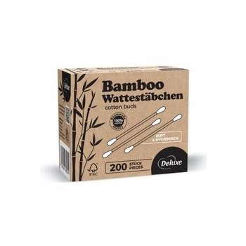 DELUXE Bambusové vatové tyčinky do uší EcoBamboo 200 ks