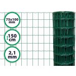 Svařované pletivo Light Plus – výška 150 cm, drát 2,1 mm, oko 75x100 mm, PVC – HobbyKompas.cz
