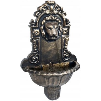 zahrada-XL Nástěnná fontána se lví hlavou bronzová – Zboží Dáma