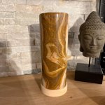 Svícen z přírodního kamene vysoký XL Varianta: Výrazný vzor – Zboží Dáma