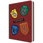 CurePink Poznámkový A5 blok Harry Potter Bradavické koleje 14,8 x 21 cm SLHP426 – Zboží Živě