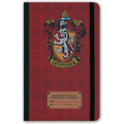 CurePink Poznámkový A5 blok Harry Potter Gryffindor (Nebelvír) 80 listů – Zboží Mobilmania