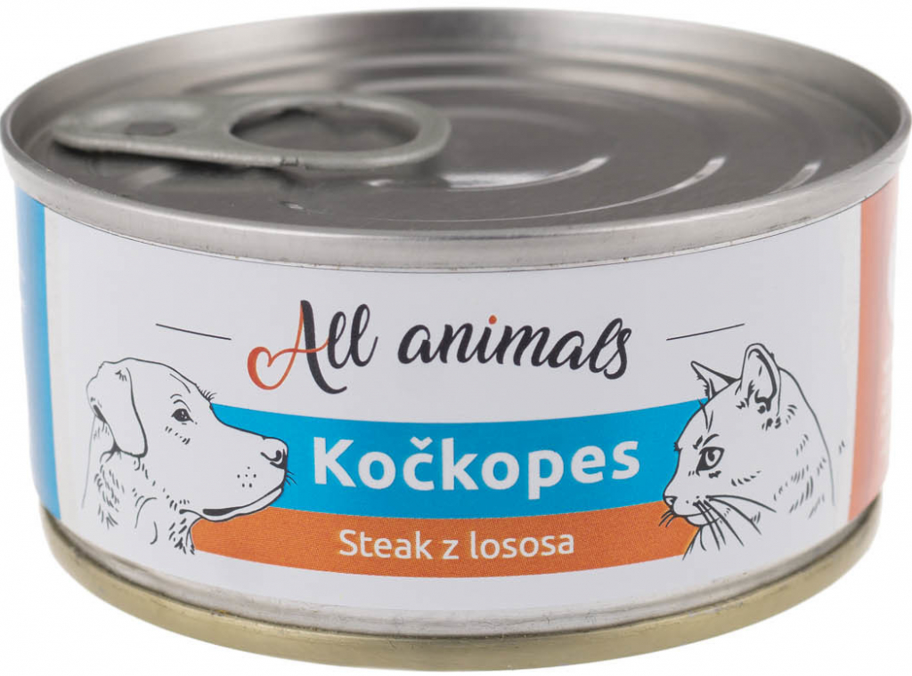 All Animals Kočkopes steak z lososa 100 g