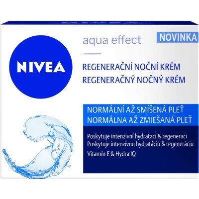 Nivea Aqua Effect regenerační noční krém 50 ml – Zboží Mobilmania