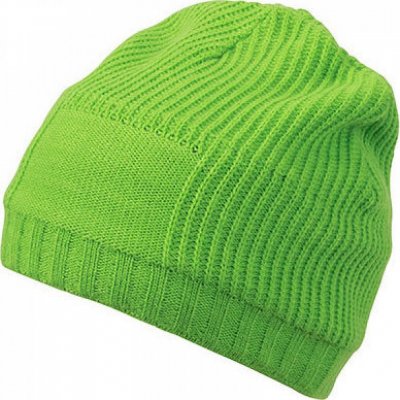 Myrtle Beach Beanie čepice s plochou na výšivku 8 x 6 cm Zelená – Zboží Mobilmania