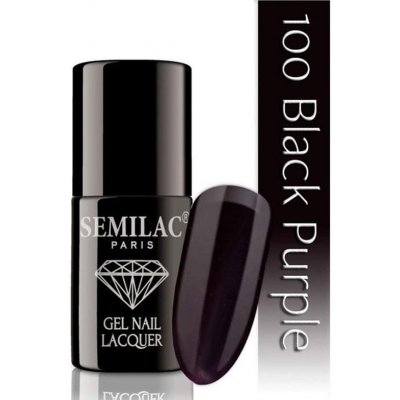 Semilac gel lak 100 Black Purple 7 ml