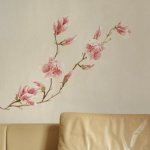 Crearreda Samolepicí dekorace WA S Magnolia 59155 Kvetoucí větev magnólie 2 archy 15x31 cm – Zboží Dáma