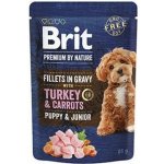 Brit Premium by Nature Dog Puppy & Junior Fillets in Gravy with Turkey & Carrots 85 g – Hledejceny.cz
