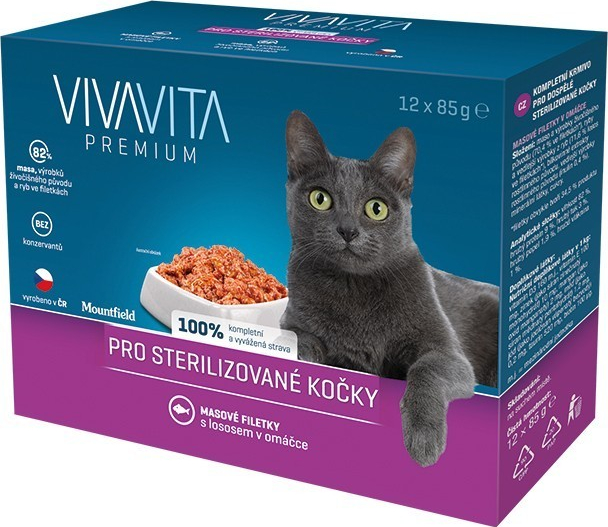 Vivavita pro kastrované kočky 12 x 85 g