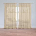 Sablio Záclony Béžová: 2ks 150x250cm – Hledejceny.cz