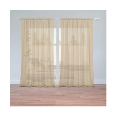 Sablio Záclony Béžová: 2ks 150x250cm – Hledejceny.cz