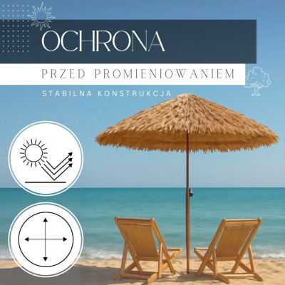 Springos BU0023 PLÁŽOVÝ SLUNEČNÍK 160 CM – Zboží Mobilmania